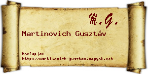 Martinovich Gusztáv névjegykártya